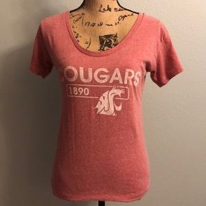 WSU pink heather tee